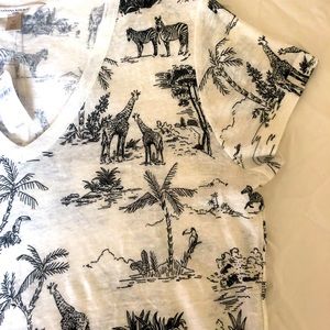 NWT LINEN S Banana Republic Safari V neck!